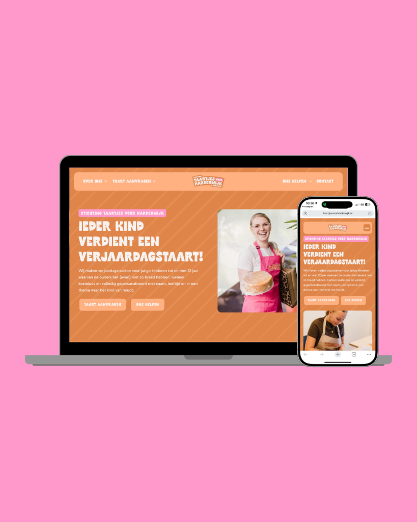 nieuwe website taartjes voor harderwijk